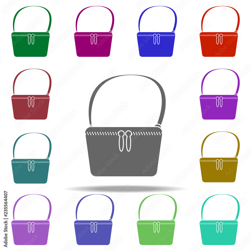 Aufkleber handbag with lock icon. element of bag icon for mobile concept and web apps. detailed handbag with l