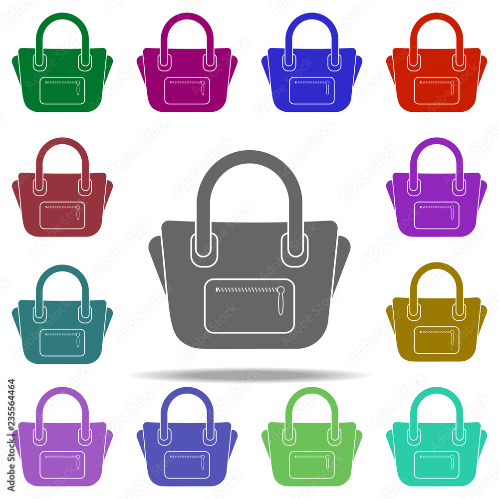 Poster handbag with lock icon. element of bag icon for mobile concept and web apps. detailed handbag with l