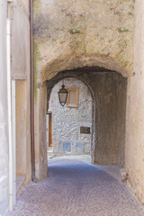 Tora Castle, between the stairs, climbs up and down, its beauty of an old country. Lake Turano,...