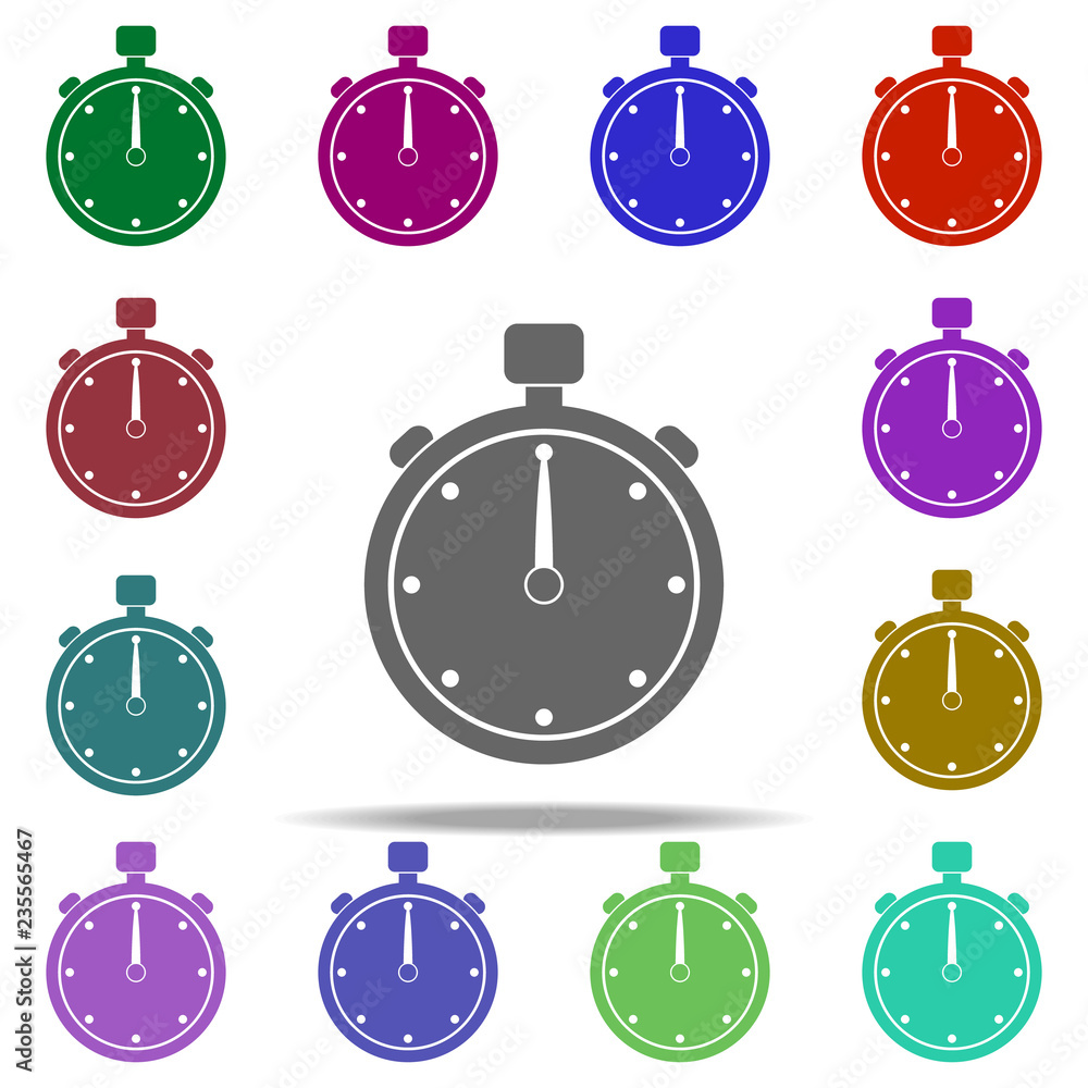 Poster stopwatch icon. elements of football in multi color style icons. simple icon for websites, web desig