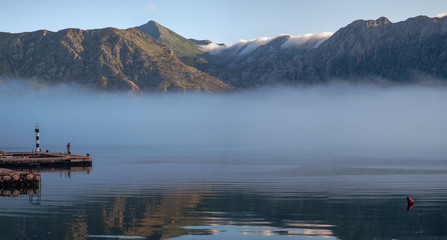 lake and mountains
