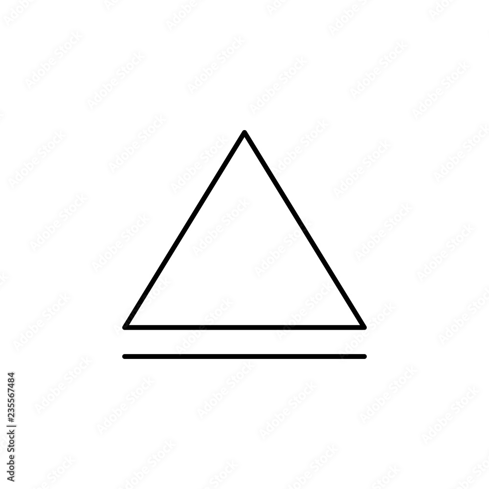 Poster triangle with line icon. element of simple icon. thin line icon for website design and development, 