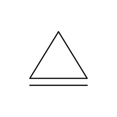Fototapeta premium triangle with line icon. Element of simple icon. Thin line icon for website design and development, app development. Premium icon