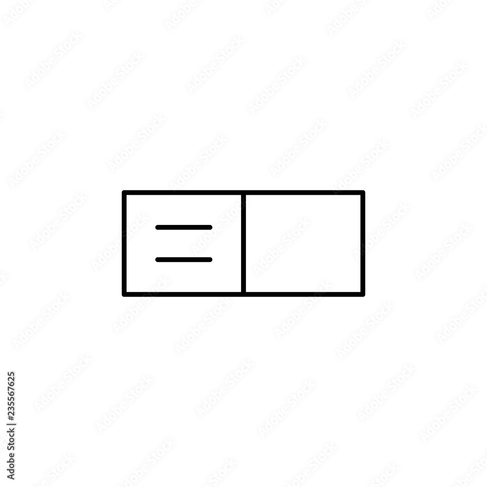 Poster switch button icon. element of simple icon. thin line icon for website design and development, app d