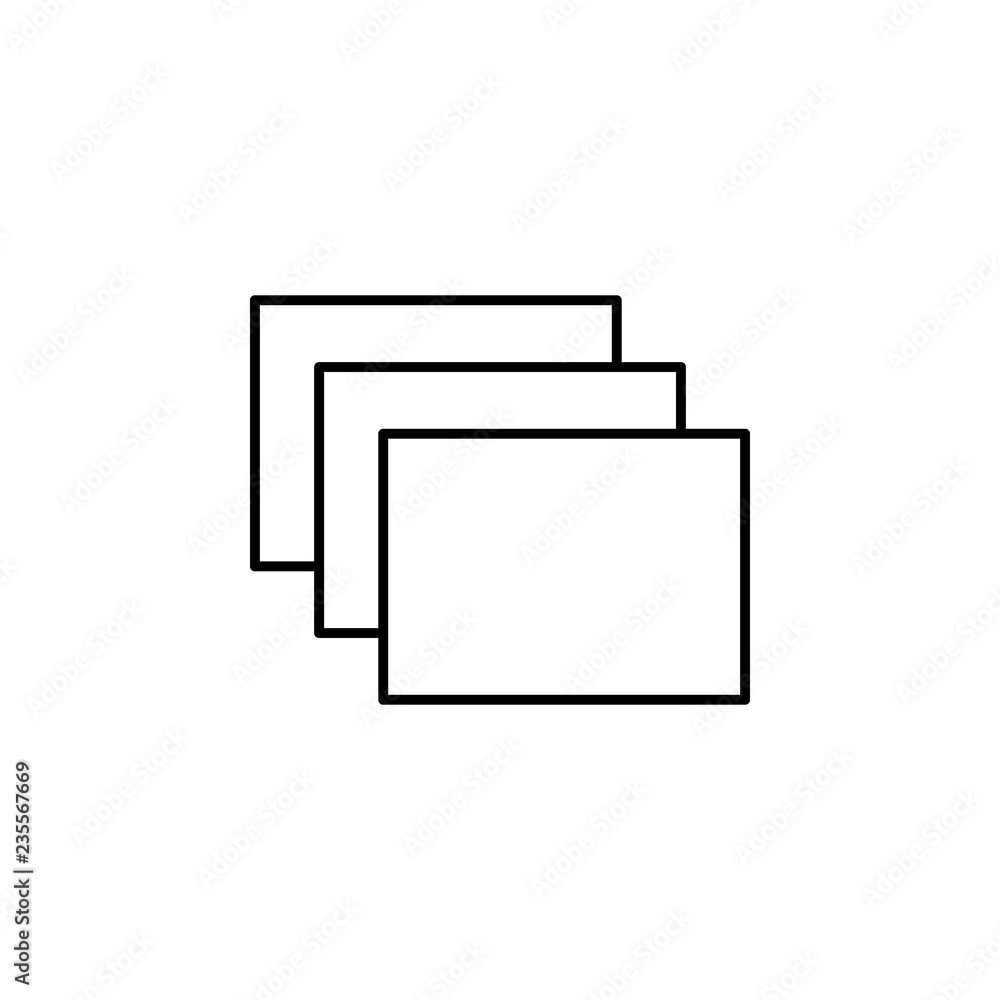 Poster layers icon. element of simple icon. thin line icon for website design and development, app developm
