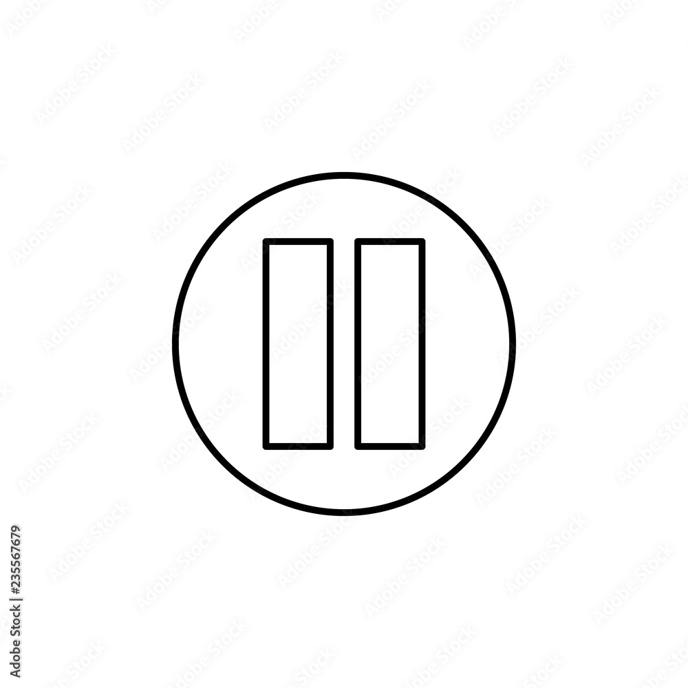 Poster pause sign icon. element of simple icon. thin line icon for website design and development, app deve