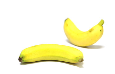 Fototapeta na wymiar Yellow banana curve isolate on white background