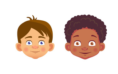 faces of boys character set