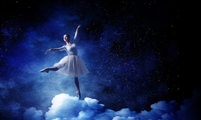 Ballet dancer in jump