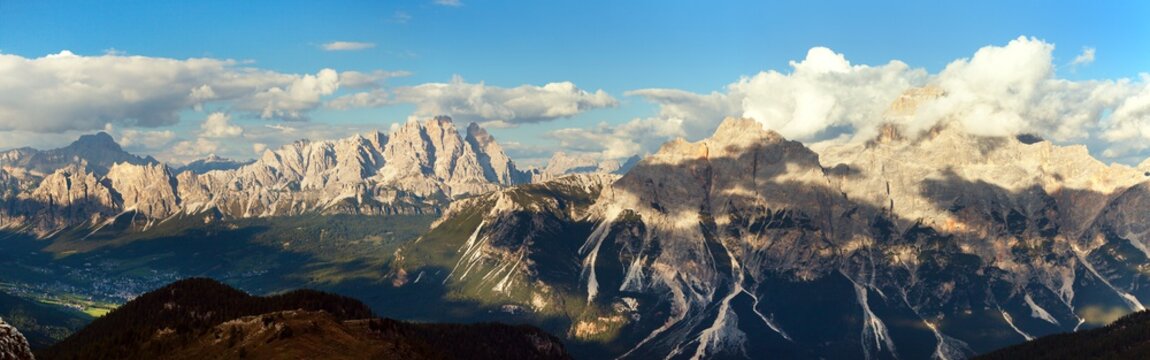 Sorapis and Cristallo, alps dolomites mountains, Italy