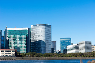 Fototapeta premium view of Shiodome Tokyo