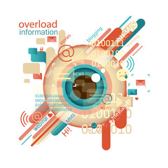 Abstract vector image. Information Overload concept. Intoxication information
