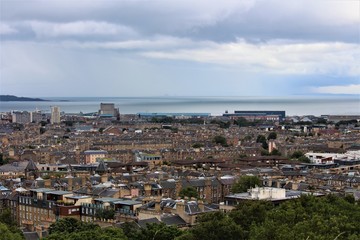 Edinburgh city skyline in Scotland