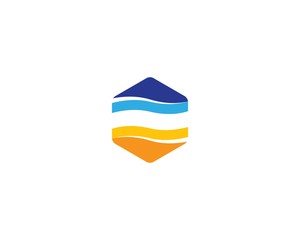 Fototapeta premium Water wave logo illustration