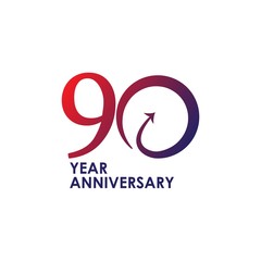 Fototapeta premium 90 Year Anniversary Vector Template Design Illustration