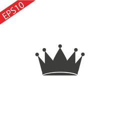 King Crown Logo Vector Illustration. Royal Crown Silhouette Isolated On White Background. Vector object for Labels,