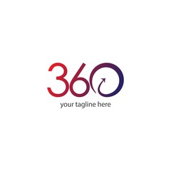 360 Logo Vector Template Design Illustration