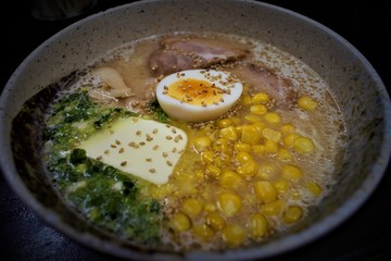 Butter Corn Ramen in Sapporo, Hokkaido, Japan