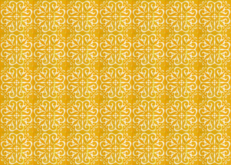Collection of yellow patterns tiles - 235577472
