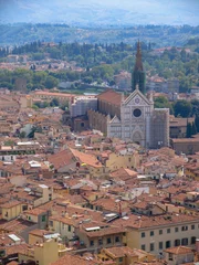 Foto op Canvas Scenic view of the red tile roofs of Florence, Italy © Steve Azer