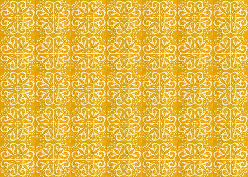 Collection of yellow patterns tiles
