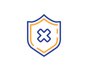 Reject protection line icon