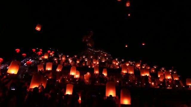Floating lanterns celebration