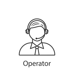 Fototapeta na wymiar Operator icon. Element of profession avatar icon for mobile concept and web apps. Detailed Operator icon can be used for web and mobile