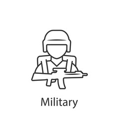 Military icon. Element of profession avatar icon for mobile concept and web apps. Detailed Military icon can be used for web and mobile