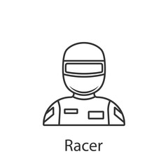 Racer icon. Element of profession avatar icon for mobile concept and web apps. Detailed Racer icon can be used for web and mobile