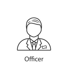 Officer icon. Element of profession avatar icon for mobile concept and web apps. Detailed Officer icon can be used for web and mobile