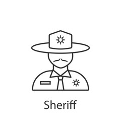 Sheriff icon. Element of profession avatar icon for mobile concept and web apps. Detailed Sheriff icon can be used for web and mobile