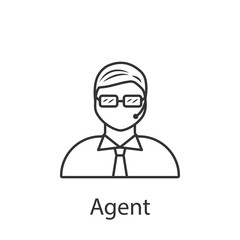 Phone Agent icon. Element of profession avatar icon for mobile concept and web apps. Detailed Phone Agent icon can be used for web and mobile