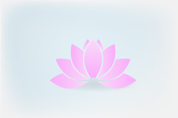 Logo pink lotus flower vector