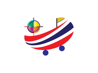 Delivery Service by ship logo vector