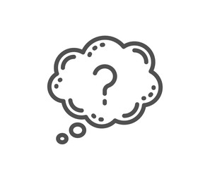 Question mark line icon. Quiz chat bubble sign. Quality design flat app element. Editable stroke Question mark icon. Vector