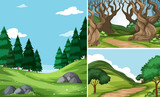 Set of nature background