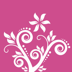 ornament floral flower leaves plant decorative vector illustration concept