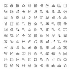 Statistics icon set