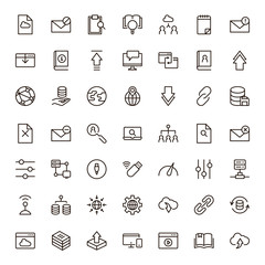 Data exchange icon set