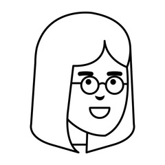 beautiful woman head avatar character