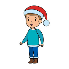 little boy with winter clothes