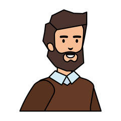 young man with beard avatar character
