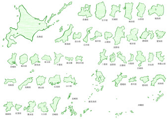 日本地図クレヨン