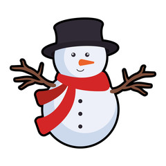 cute snowman christmas character