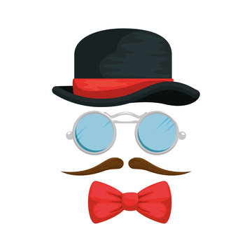 set style hipster accessories icons
