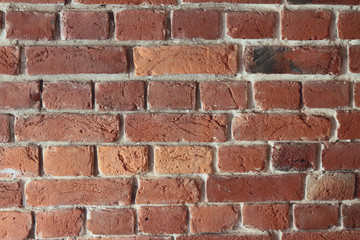 Restored brick wall. St. Petersburg, Russia