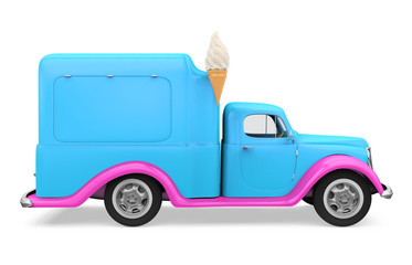 Ice Cream Truck Isolated