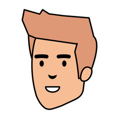 young man head avatar character