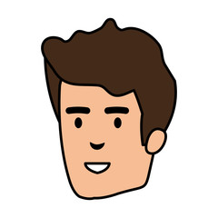 young man head avatar character